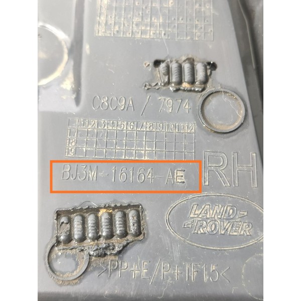 Acabamento Spoiler Evoque Diant Dir 2011/2018 Det Bj3m16164 Preto