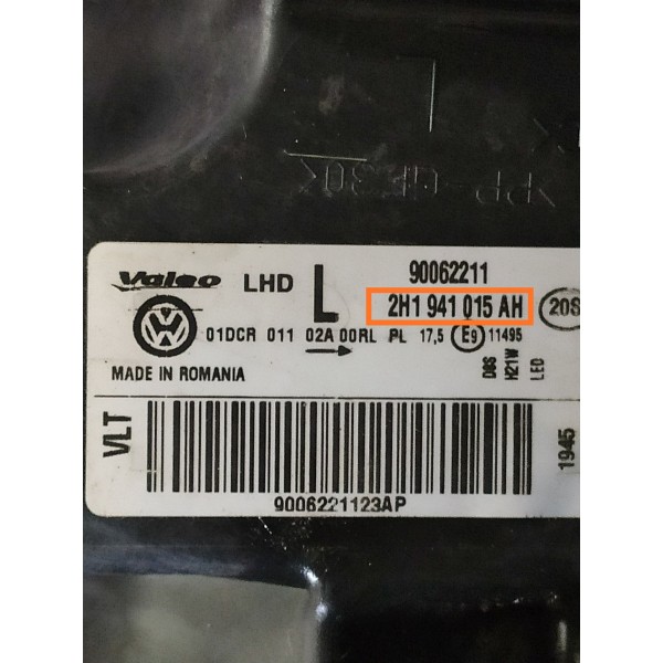 Farol Esquerdo Amarok V6 2017/2023 Sem Recuperaçoes Esquerdo/motorista