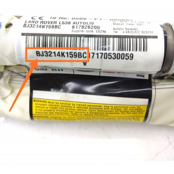 Cortina Teto Land Rover Evoque Esq 2012/2019 Bj3214k159bc