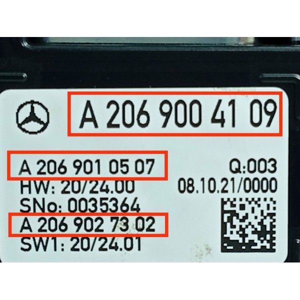 Painel Instrumento Mercedes C200 1.5 2022/2025 A2069004109