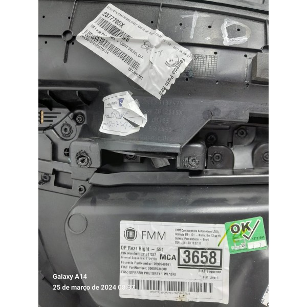 Forro Porta Compass Traseiro Direito 2022 2023 2024 Preto