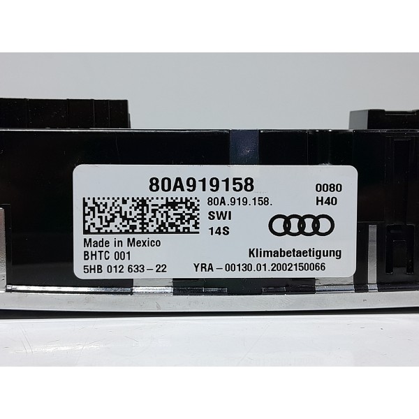 Comando Ar Condicionado Traseiro Audi Q5 2018/2022 80a919158