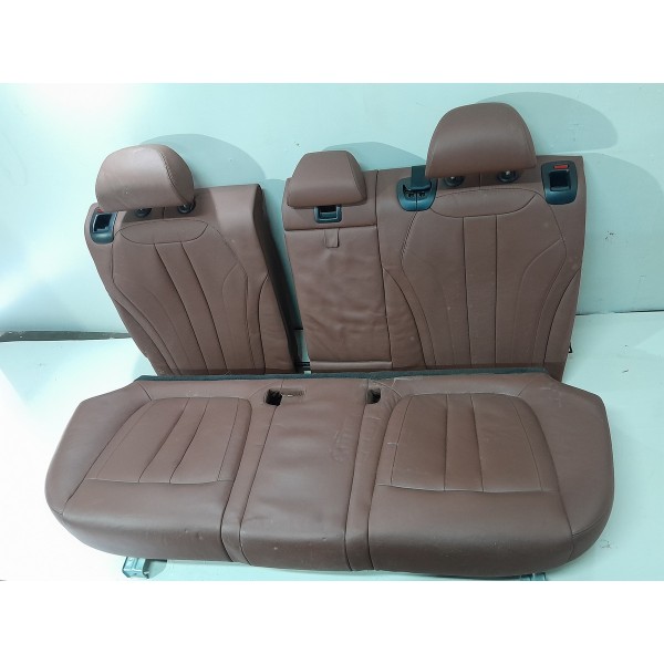 Jogo Banco Couro Bmw X5 2014 2015 2016 2017 2018 2019 Orig Marrom-escuro