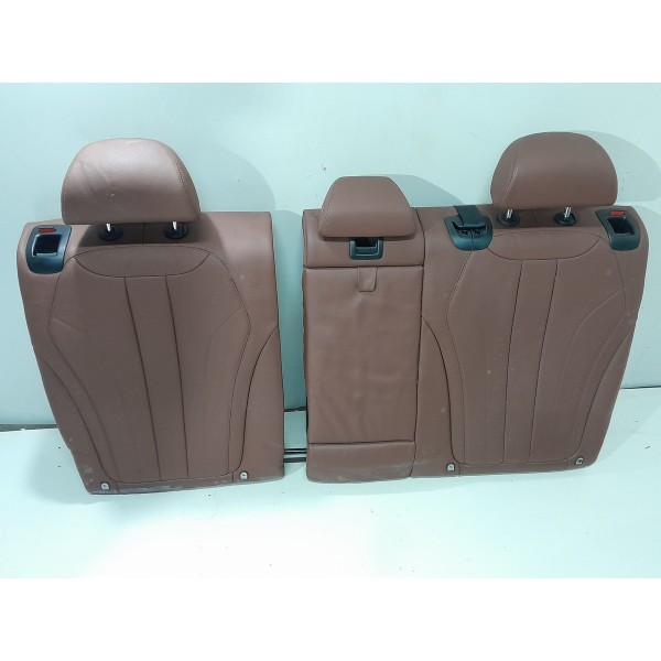 Jogo Banco Couro Bmw X5 2014 2015 2016 2017 2018 2019 Orig Marrom-escuro