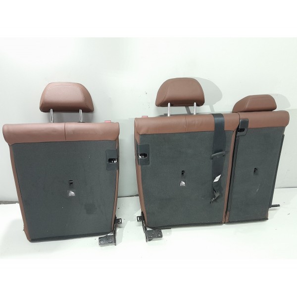 Jogo Banco Couro Bmw X5 2014 2015 2016 2017 2018 2019 Orig Marrom-escuro