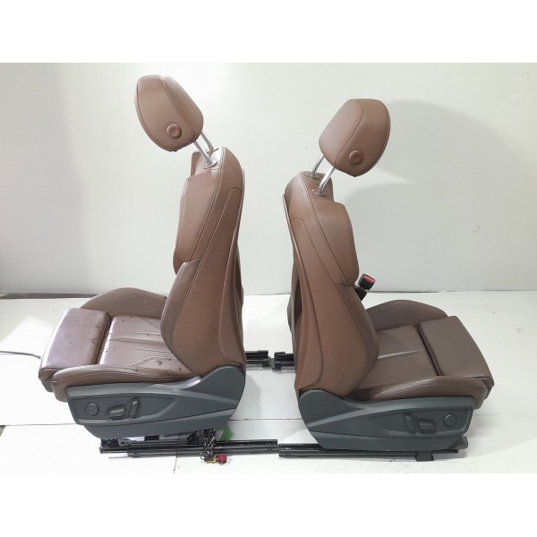 Jogo Banco Couro Audi Q5 2018 2019 2020 2021 2022 Original Marrom-escuro