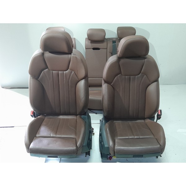 Jogo Banco Couro Audi Q5 2018 2019 2020 2021 2022 Original Marrom-escuro