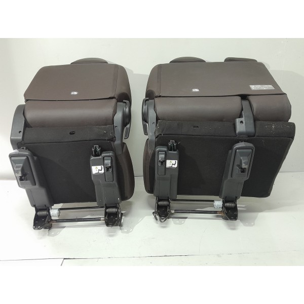 Jogo Banco Couro Hilux Sw4 2016 2017 2018 2019 2020 Original Marrom-claro