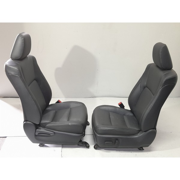 Jogo Banco Couro Toyota Hilux Srx 2016 2017 2018 2019 2020 Preto