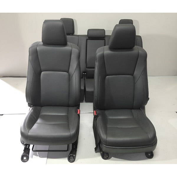 Jogo Banco Couro Toyota Hilux Srx 2016 2017 2018 2019 2020 Preto