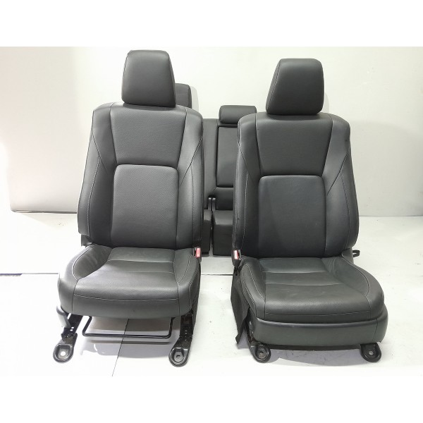 Jogo Banco Couro Toyota Hilux Srx 2016 2017 2018 2019 2020 Preto