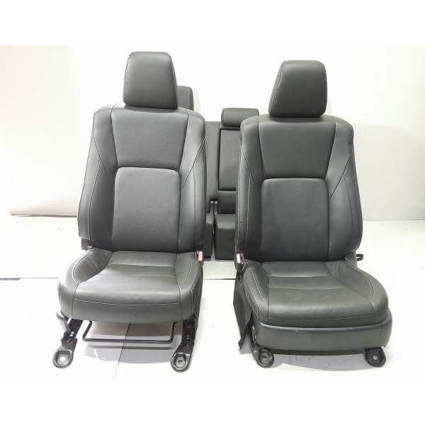 Jogo Banco Couro Toyota Hilux Srx 2016 2017 2018 2019 2020 Preto