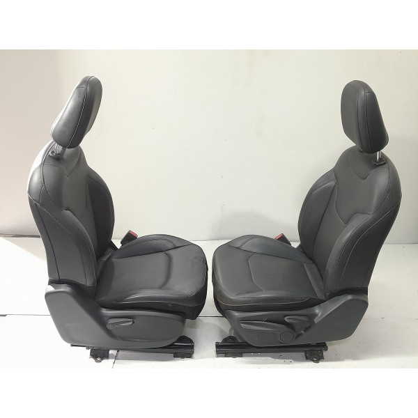 Jogo Banco Couro Jeep Compass Renegade 2017 2018/2021 Orig Preto