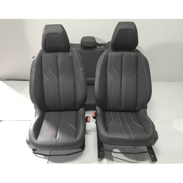 Jogo Banco Couro Peugeot 208 2020 2021 2022 2023 2024 2025 Preto