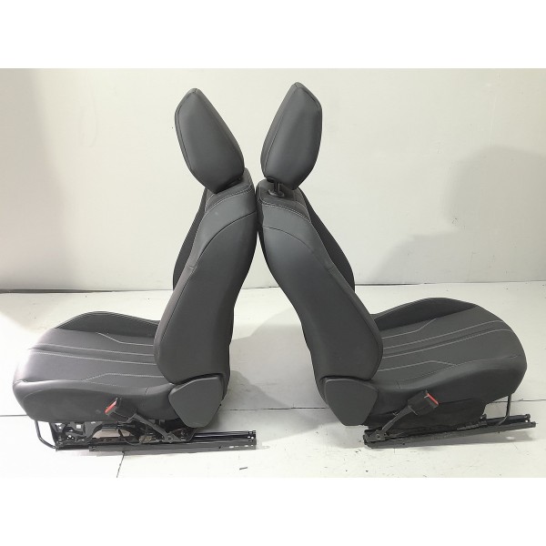 Jogo Banco Couro Peugeot 208 2020 2021 2022 2023 2024 2025 Preto