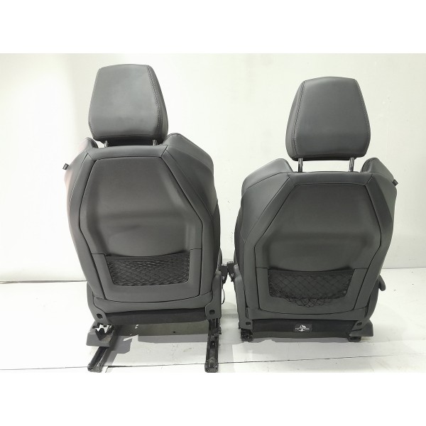 Jogo Banco Couro Peugeot 3008 Allure 2020 2021 Original Preto