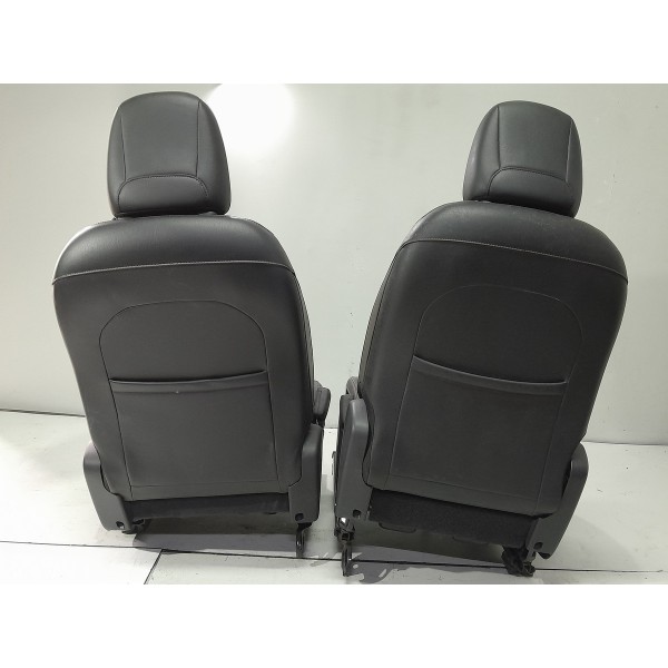 Jogo Banco Couro Jeep Compass Renegade 2017 2018 2019/2022 Preto