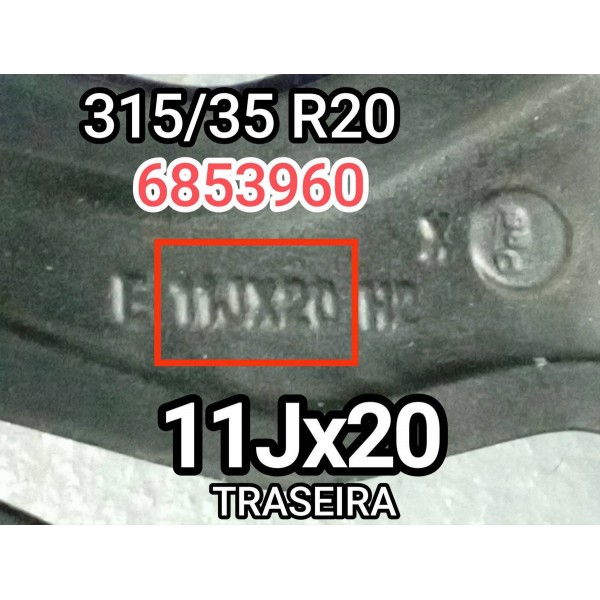 Roda Traseira Bmw X5 X6 315/35 Aro 20 2014 2015/2019orig Det