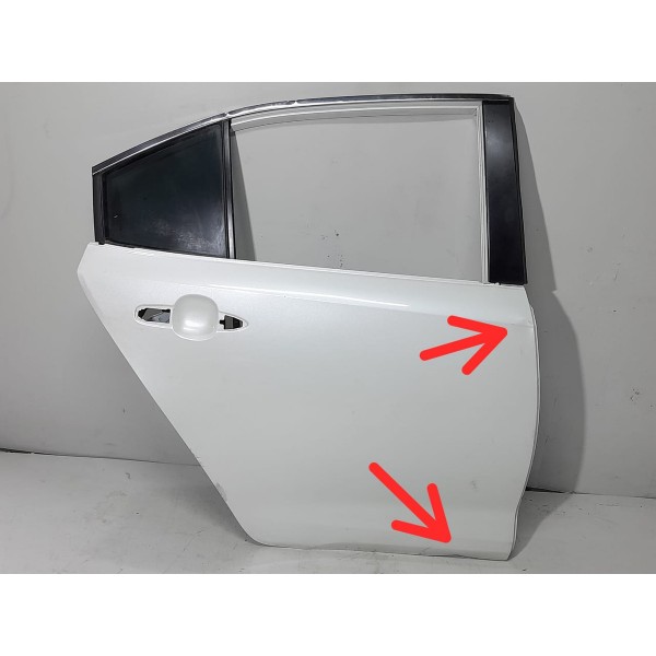 Porta Toyota  Yaris Traseira Direita 2018/2020 Det Traseira Direito Branco