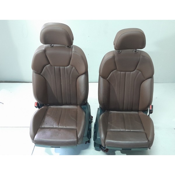 Jogo Banco Couro Audi Q5 Eletricos 2018/2022 Original Terracota