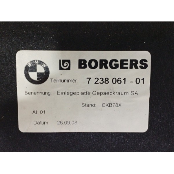 Forro Fundo Porta Malas Bmw Z4 2009/2016 7238061