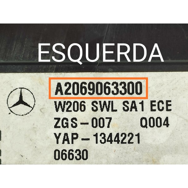 Lanterna Led Mercedes C200 C300 Esq 2022/2025 A2069063300 Esquerdo/motorista Vermelho