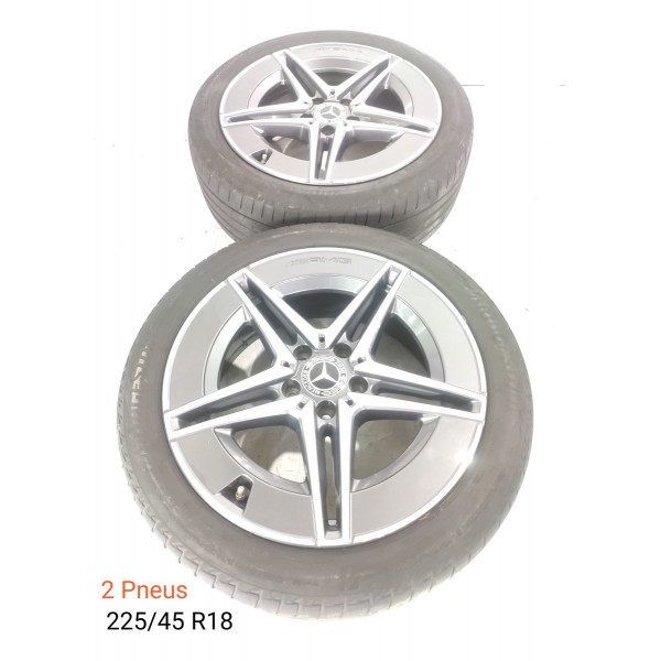 Jogo Rodas Pneus Mercedes Benz C200 Amg Hibrida 2022/25 Det Prateado