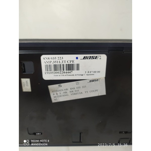 Amplificador Som Audi Tt Mk1 1998 2002 2004 8n8035223