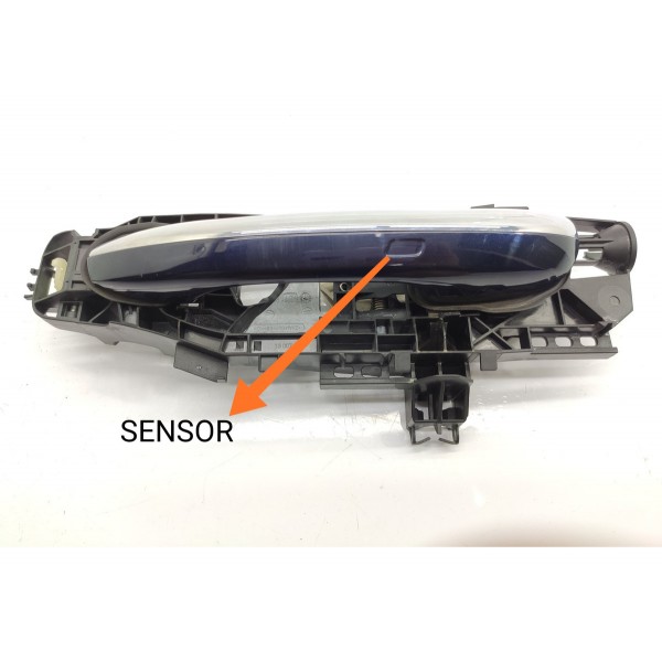 Macaneta Externa Porta Mercedes C200 C300 Dianteir Esq 22/25 Azul Dianteira