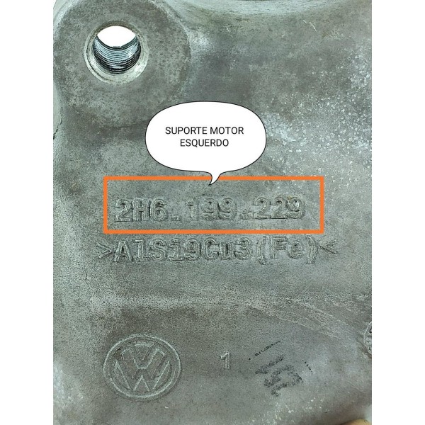 Suporte Coxim Motor Amarok V6 Esquerdo 2017/2023 2h6199229