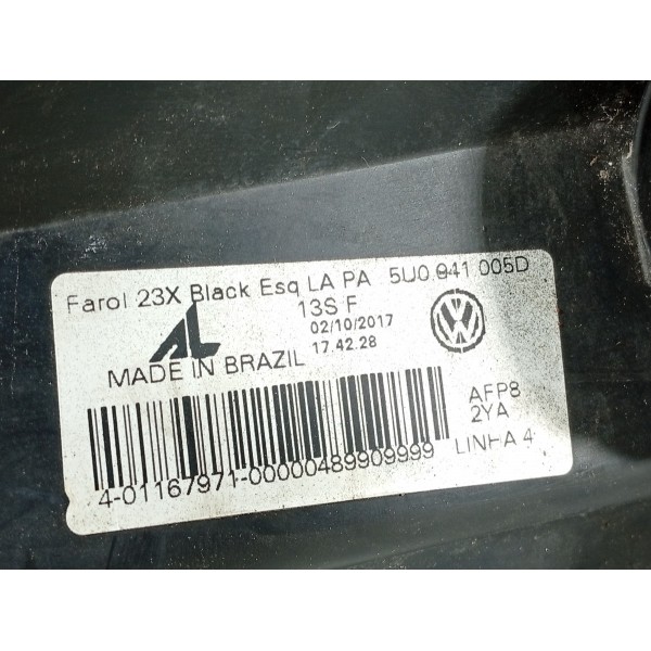 Farol Gol Voyage Saveiro G7 G8 Esquerdo 2017/2023 5u7941005d Esquerdo/motorista