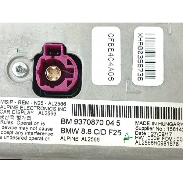 Tela Painel Bmw X3 X4 2015/2018 9370870 Det Tela