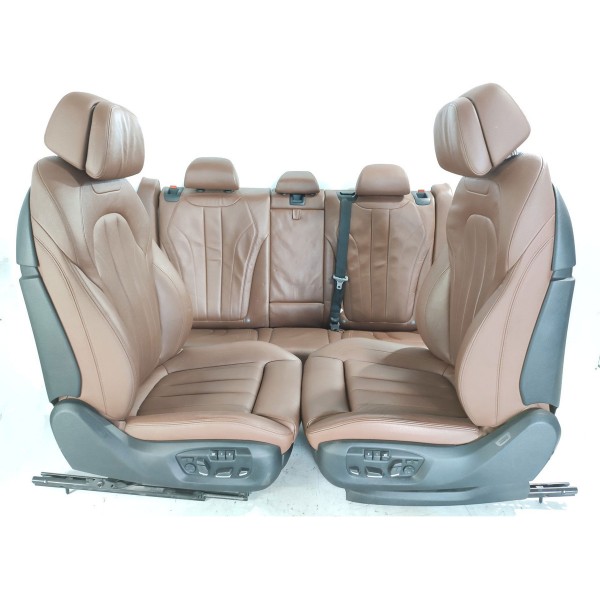 Jogo Bancos Bmw X5 2014/2019 Terracota Det Marrom-escuro