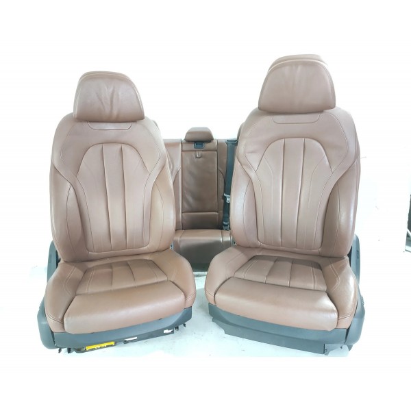 Jogo Bancos Bmw X5 2014/2019 Terracota Det Marrom-escuro