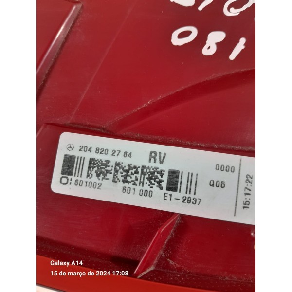 Lanterna Led Mercedes C180 C200 Direita 2012/2014 2048202764 Direito/passageiro Vermelho