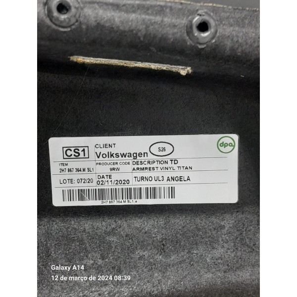 Forro Porta Amarok Traseiro Direito 2010/2023 2h7867212h Preto