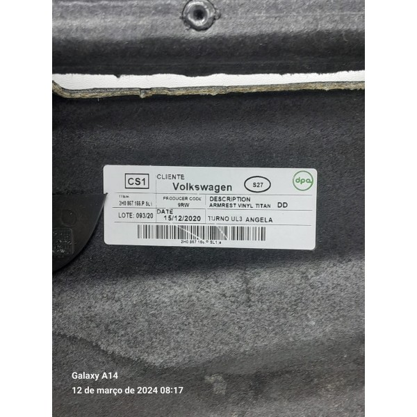 Forro Porta Amarok Dianteiro Direito 2011/2023 2h0867104h Preto