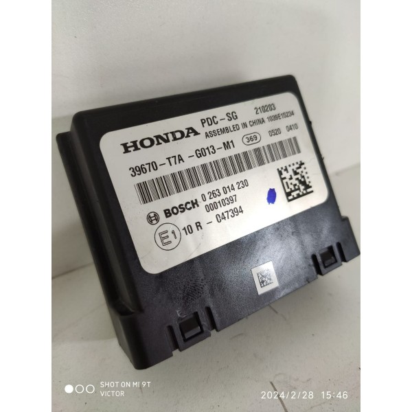 Modulo Estacionamento Honda Hrv 2016/2021 39670t7ag013m1