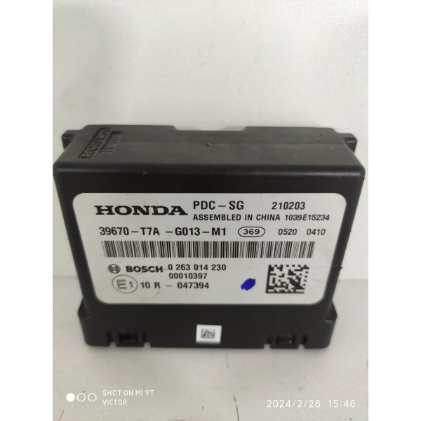 Modulo Estacionamento Honda Hrv 2016/2021 39670t7ag013m1