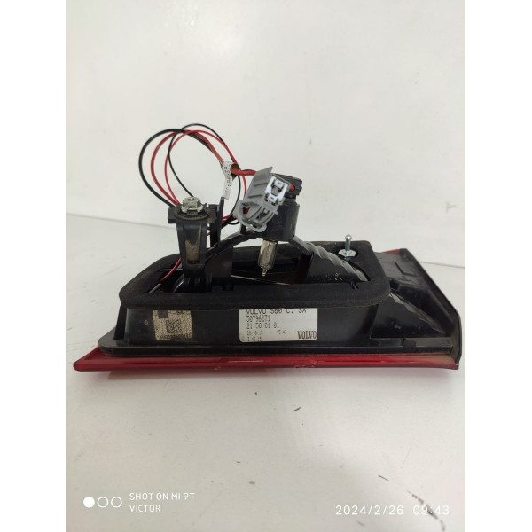Lanterna Volvo S60 T5 Esquerda Tampa 2011/2018 Det 30796271 Esquerdo/motorista Vermelho