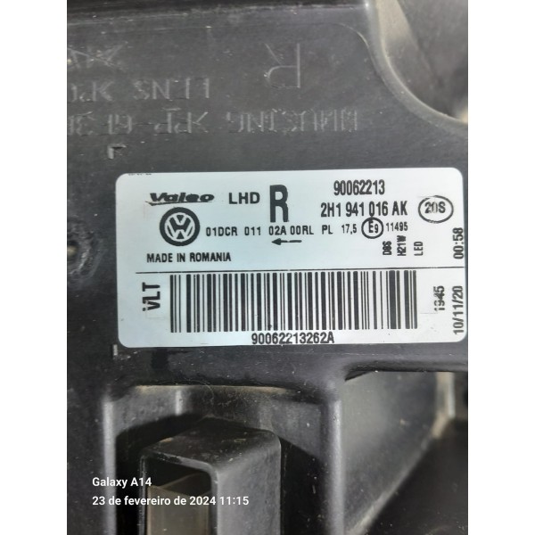 Farol Amarok Led Direito 2017/2023 2h1941015ag Direito/passageiro