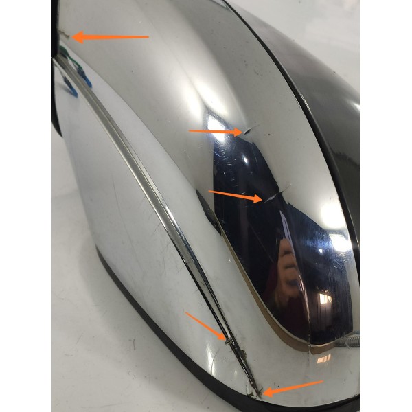 Retrovisor Amarok Esquerdo Retratil 2010/2022 Orig Cromo Det