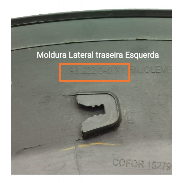 Moldura Lateral Cactus Traseira Esq 2018/2024 Det 98222040xt Preto