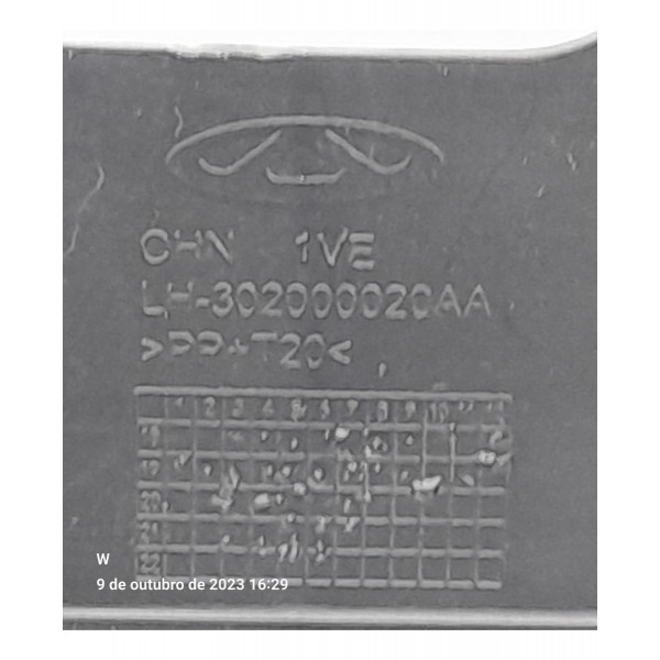 Defletor Superior Painel Frontal Tiggo 8 2019/24 302000020aa