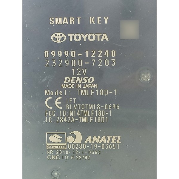 Modulo Smart Key Corolla Hybrid 2019/2024 8999012240