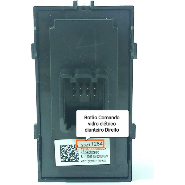 Botao Vidro Onix Tracker Dianteiro Direito 2020/24 26211284
