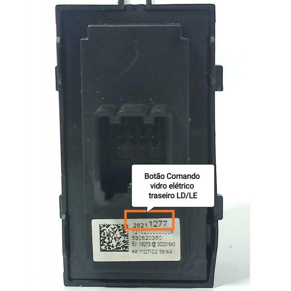 Botao Vidro Onix Tracker Traseiro 2020/2024 26211277