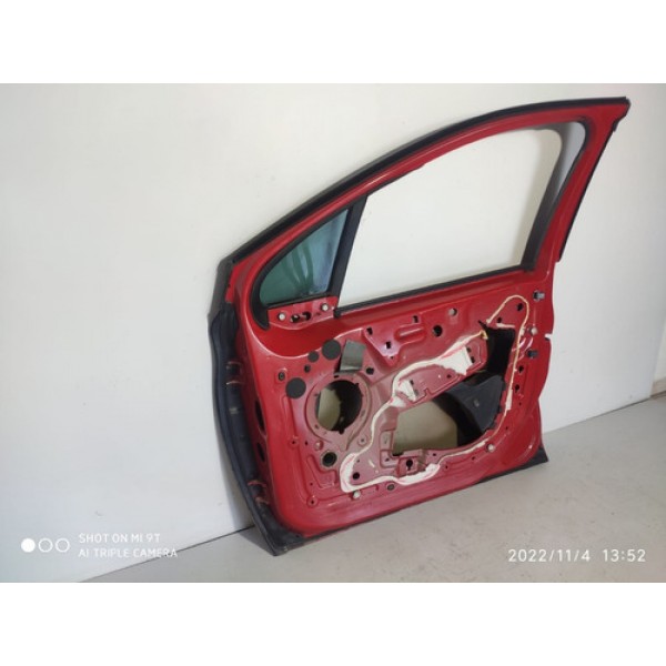 Porta Peugeot 208 Dianteir Direita 2014 2015 2016 2017 2018 Vermelha