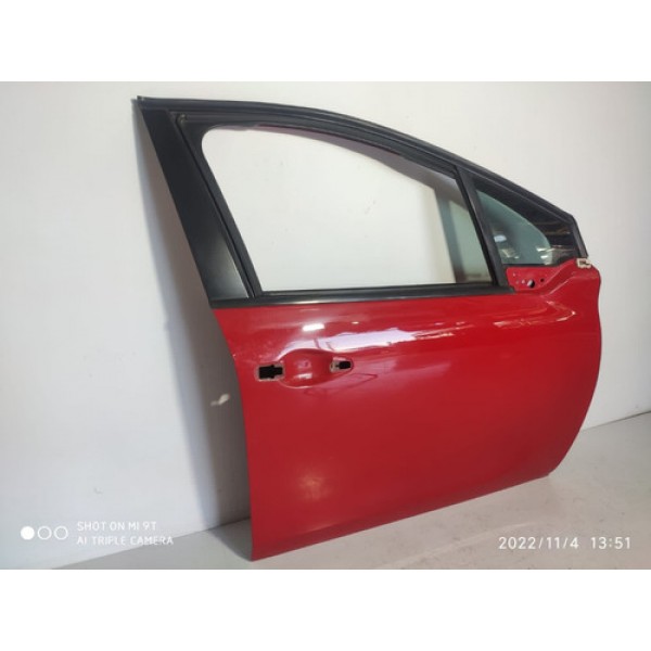 Porta Peugeot 208 Dianteir Direita 2014 2015 2016 2017 2018 Vermelha