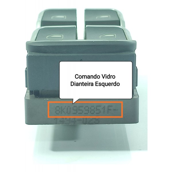 Comando Vidro Dianteiro Eesquerdo Audi A4 A5 Q5 8k0959851f